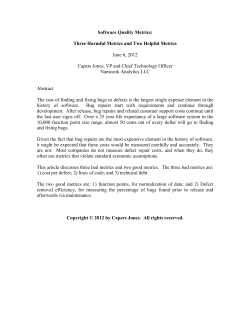 Software Quality Metrics Capers Jones 120607