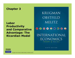 Chapter 3 Labor Productivity and Comparative Advantage