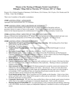 Minutes of the meeting of Fillongley Parish Council held in the