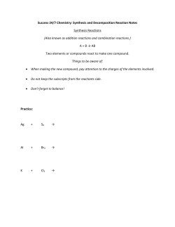 Success 24/7 Chemistry: Synthesis and Decomposition Reaction
