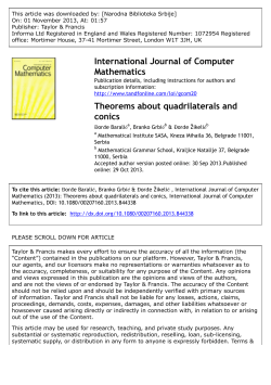 Theorems about quadrilaterals and conics