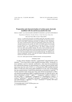 JSCS Vol 72, No 10: Preperation and charecterization.