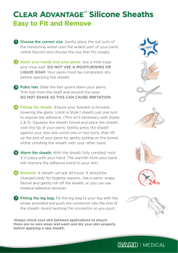 CLEAR ADVANTAGE&trade; Silicone Sheaths