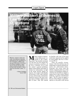 Military Support of Domestic Law Enforcement Operations: Working