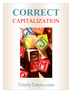 capitalization - Trinity Tutors