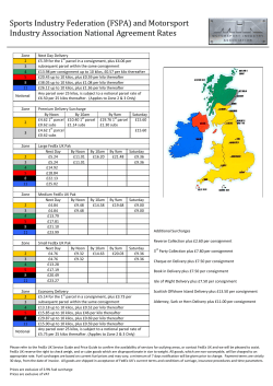 Sports Industry Federation National Agreement Rates