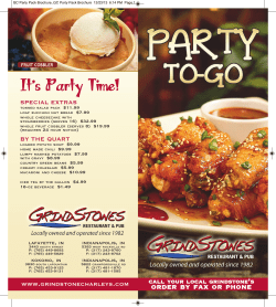 Party Pack Menu