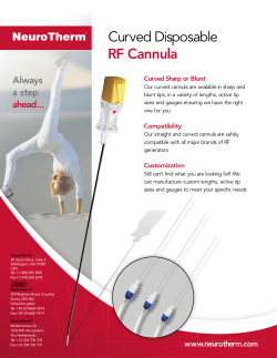 Curved Disposable RF Cannula