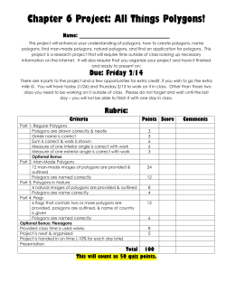 Chapter 6 Project: All Things Polygons! Name