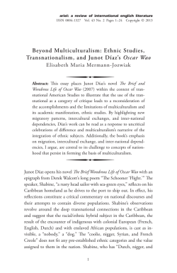 Beyond Multiculturalism: Ethnic Studies, Transnationalism, and