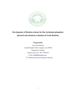Development of flotation scheme for fine Jordanian phosphate