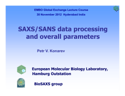 SAXS/SANS data processing and overall