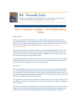 Part 7: Paying for College