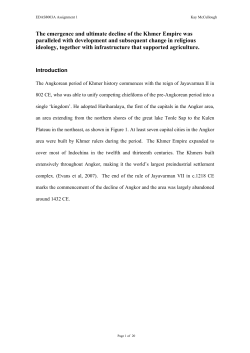 The emergence and ultimate decline of the Khmer Empire was