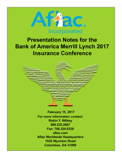 Presentation Notes for the Bank of America Merrill Lynch 2017
