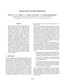 Planning with Goal Utility Dependencies
