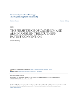 the persistence of calvinism and arminianism in the southern baptist
