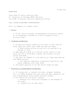 General Midshipman Correspondence SOP