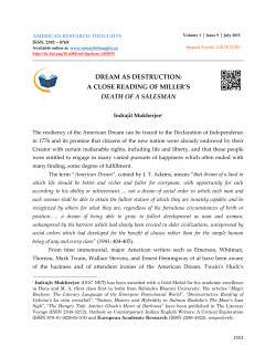 AMERICAN RESEARCH THOUGHTS &ndash; Vol.1, issue 1, 2014