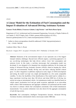 A Linear Model for the Estimation of Fuel Consumption and the