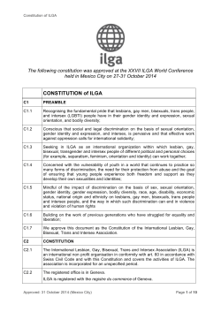 Constitution - International Lesbian, Gay, Bisexual, Trans and