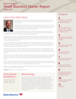 Bank of America Small Business Owner Report