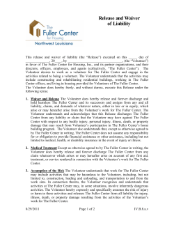 Release and Waiver of Liability