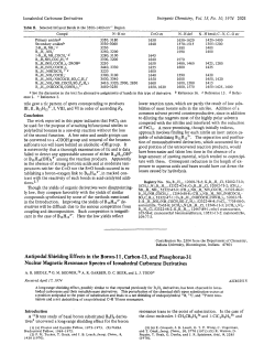 Antipodal Shielding Effects in the Boron-1 1 , Carbon