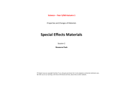 Special Effects Materials