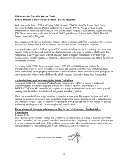 Guidelines for Movable Soccer Goals: Prince William County Public