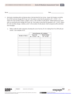 6&bull;4 End-of-Module Assessment Task
