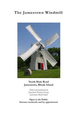 booklet, The Jamestown Windmill