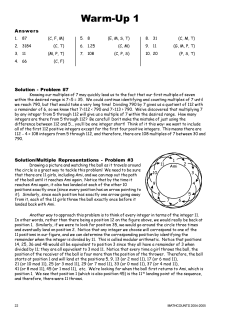 2004 - 2005 Warmups Answers