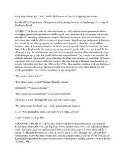 Assigning a Name to a Child - Instituto de Psicologia da USP