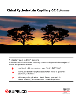 Chiral Cyclodextrin Capillary GC Columns - Sigma