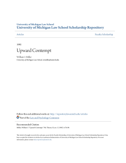 Upward Contempt - University of Michigan Law School Scholarship