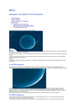 Uptisphere, the different C18 Chemistries