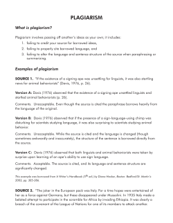 PLAGIARISM