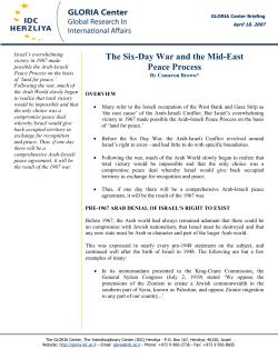 Six Day War and Mideast Peace Process
