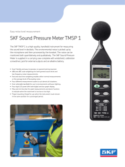 SKF Sound Pressure Meter TMSP 1