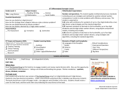 GT Differentiated Exemplar Lesson Grade Level: 5 Subject Area(s