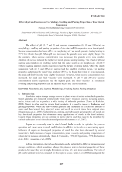 Effect of ph and sucrose on morphology, swelling and