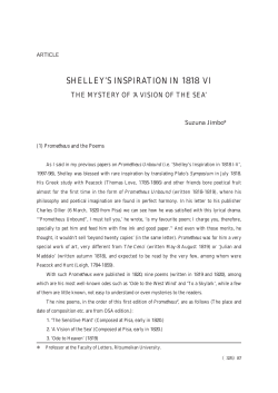 Shelley`s Inspiration in 1818 VI: The Mystery of