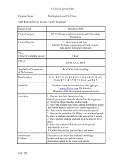 EL/Civics Lesson Plan ELC 505 Program Name