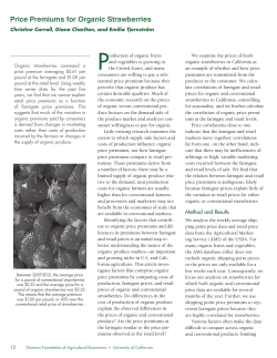 Price Premiums for Organic Strawberries