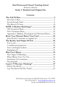 Mankind and original sin - Deal Pentecostal Church