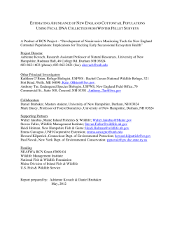 Estimating Abundance of New England Cottontail Populations using