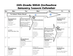 BBES 5th Grade Orchestra Lesson Calendar.pub