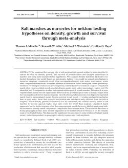 Salt marshes as nurseries for nekton