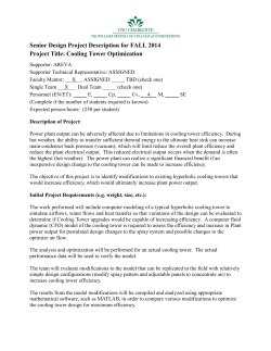 Cooling Tower Optimization